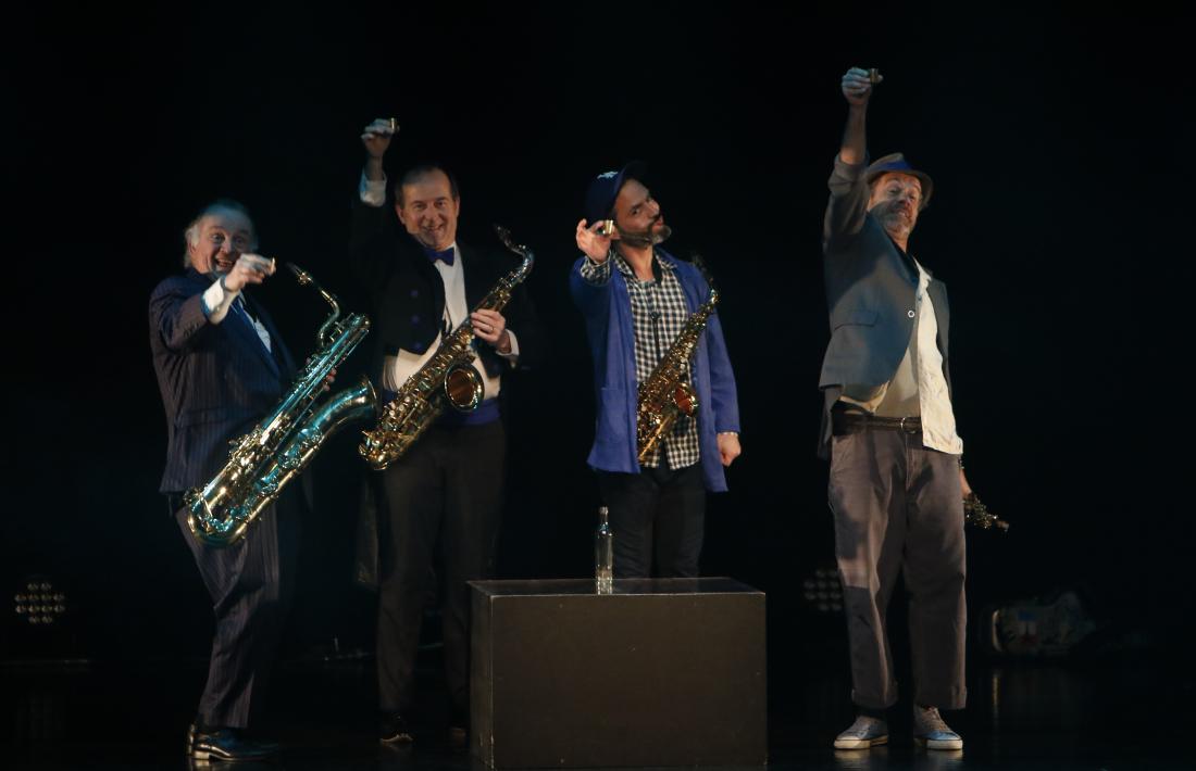 El quartet Désaxés, ahir la nit al Centre de Congressos en l'aperitiu del Sax Fest.