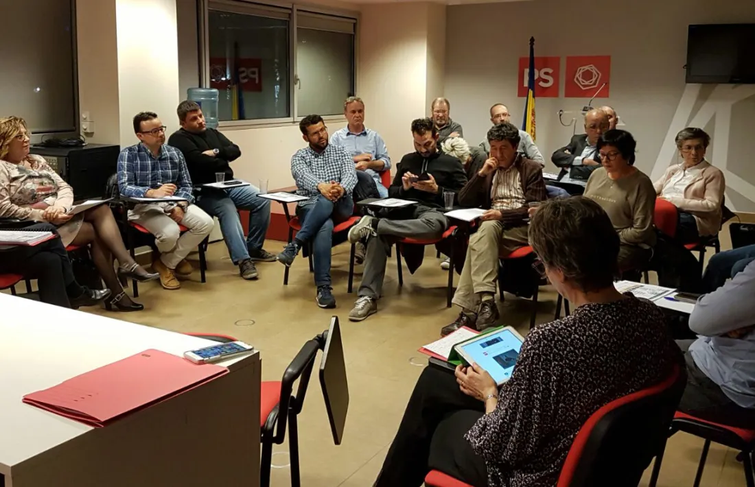 Una reunió anterior del comitè directiu del Partit Socialdemòcrata.