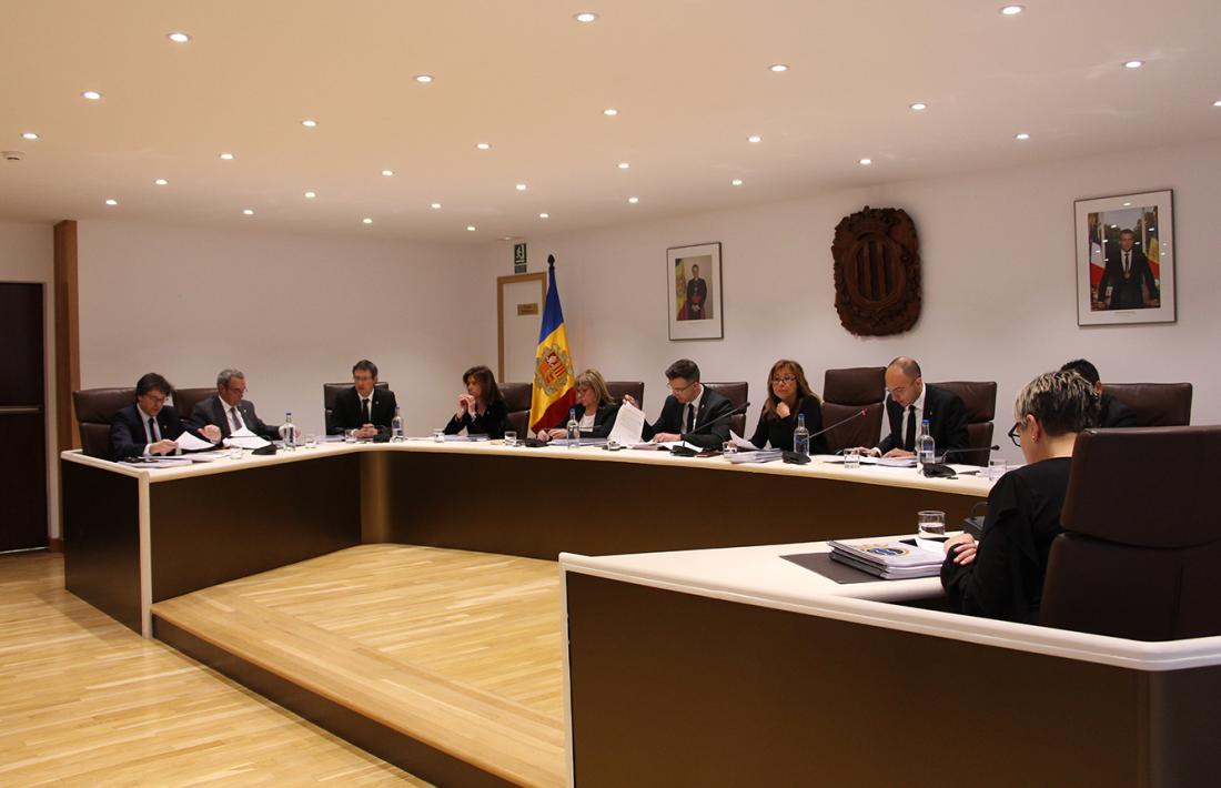 Un moment de la sessió de consell de comú d'Andorra la Vella celebrada aquest divendres al matí.