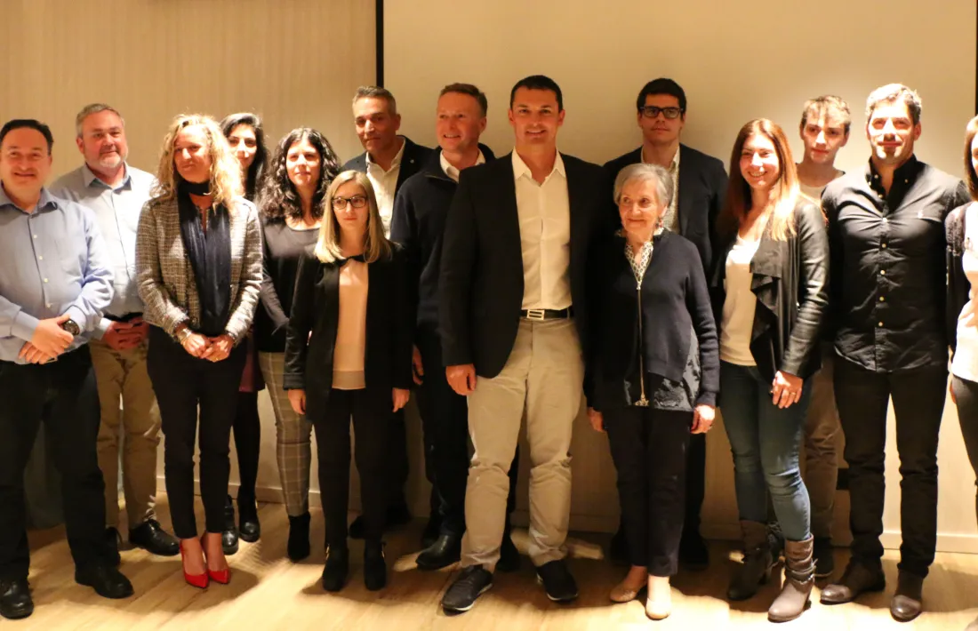 Els integrants de la candidatura nacional de Liberals d’Andorra, ahir després del congrés que va validar la llista i els eixos del programa.