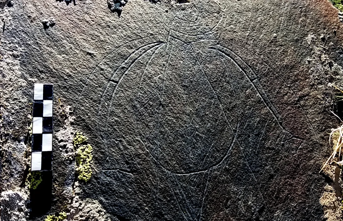 Figura antropomòrfica localitzada també a la serra de Padern, probablement medieval.