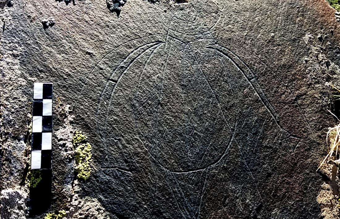 Figura antropomòrfica localitzada també a la serra de Padern, probablement medieval.