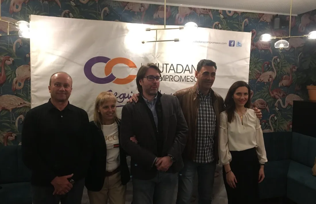 Els candidats a la llista de Ciutadans Compromesos, ahir. 