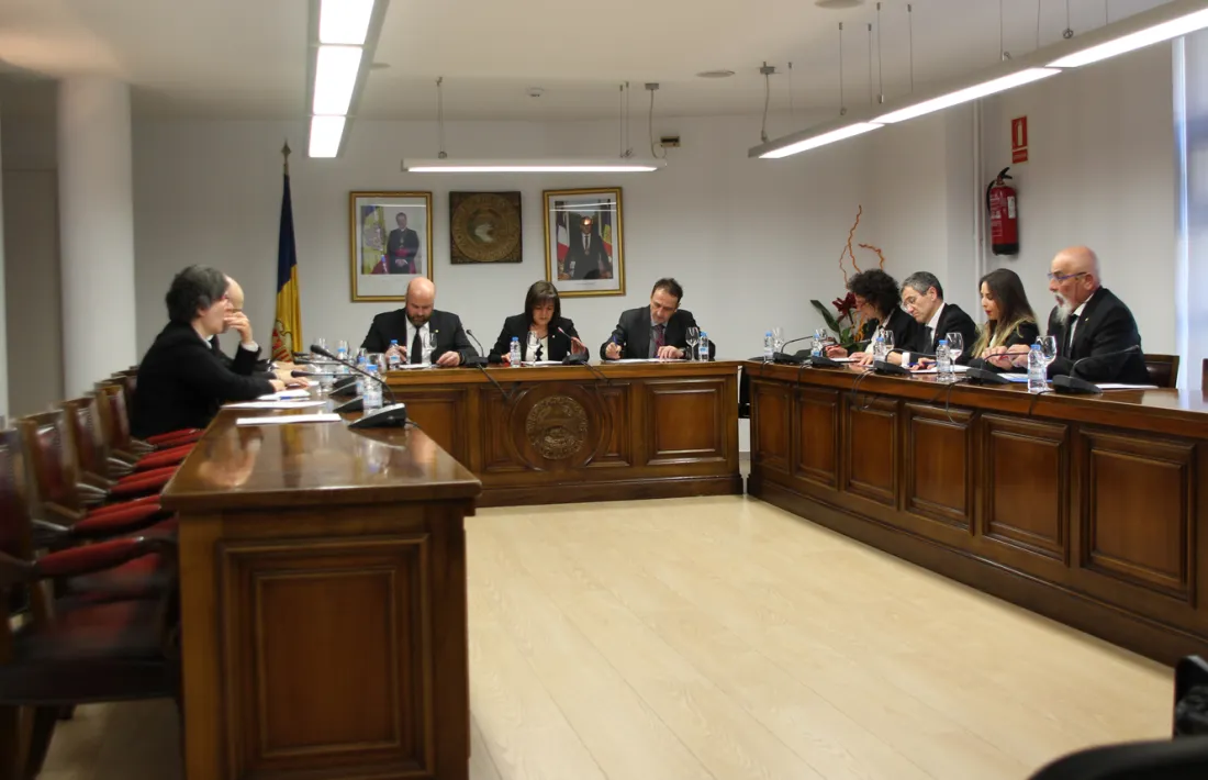 Un moment del consell de comú celebrat aquest dimarts a Escaldes-Engordany.
