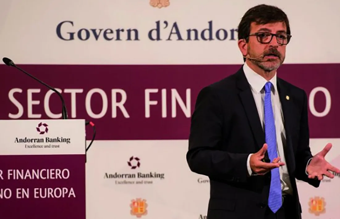 ANA/ El ministre de Finances, Jordi Cinca, en una conferència sobre el sector financer andorrà a Europa.