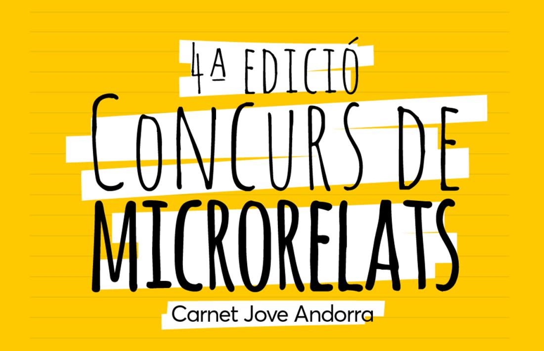 Carnet Jove Andorra/ El cartell de la 4a edició del Concurs de microrelats.