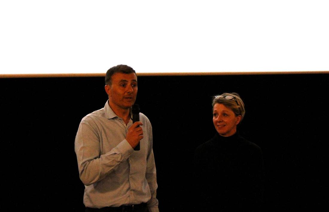 Nathalie Rahmstorf i Marc Rossell en la presentació de la pel·lícula.