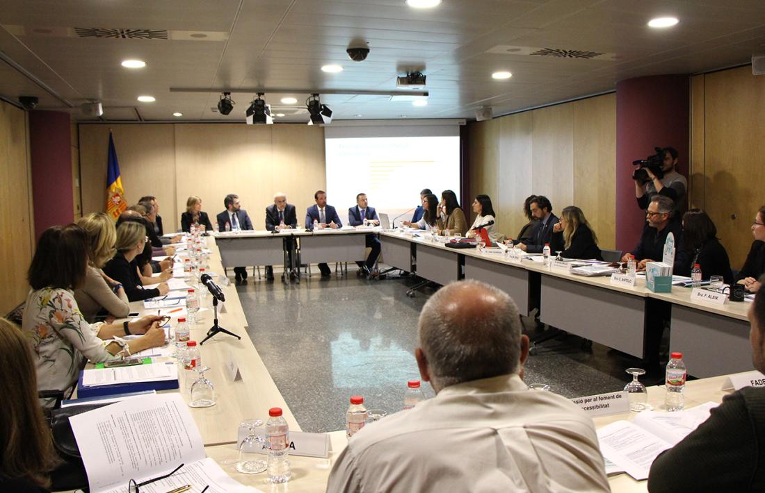 Un moment de la reunió del Conadis que va tenir lloc ahir.