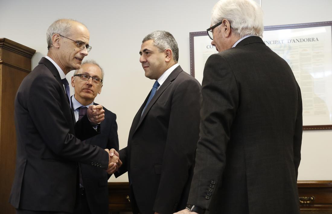 Un moment de la trobada d’ahir amb el secretari general de l’OMT.