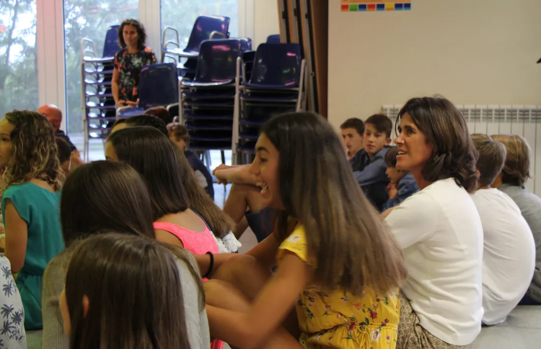 Ester Vilarrubla, fa dos anys, quan les colònies es feien a la Comella.