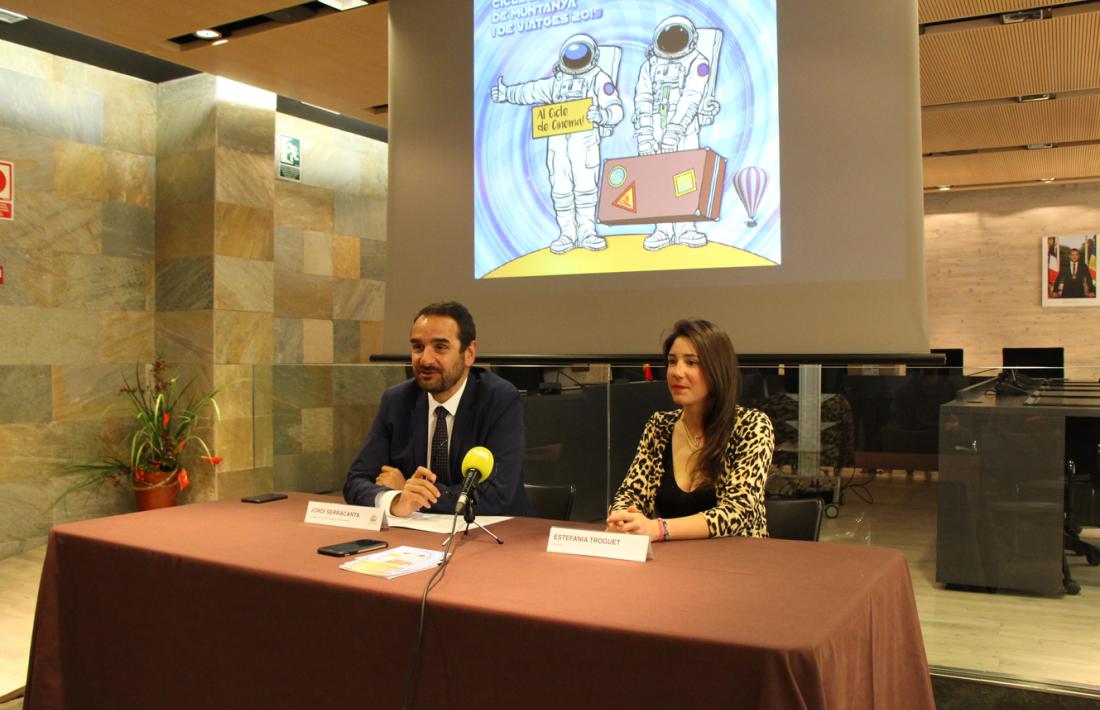 Jordi Serracanta i Estefania Troguet durant la roda de premsa celebrada aquest dilluns.
