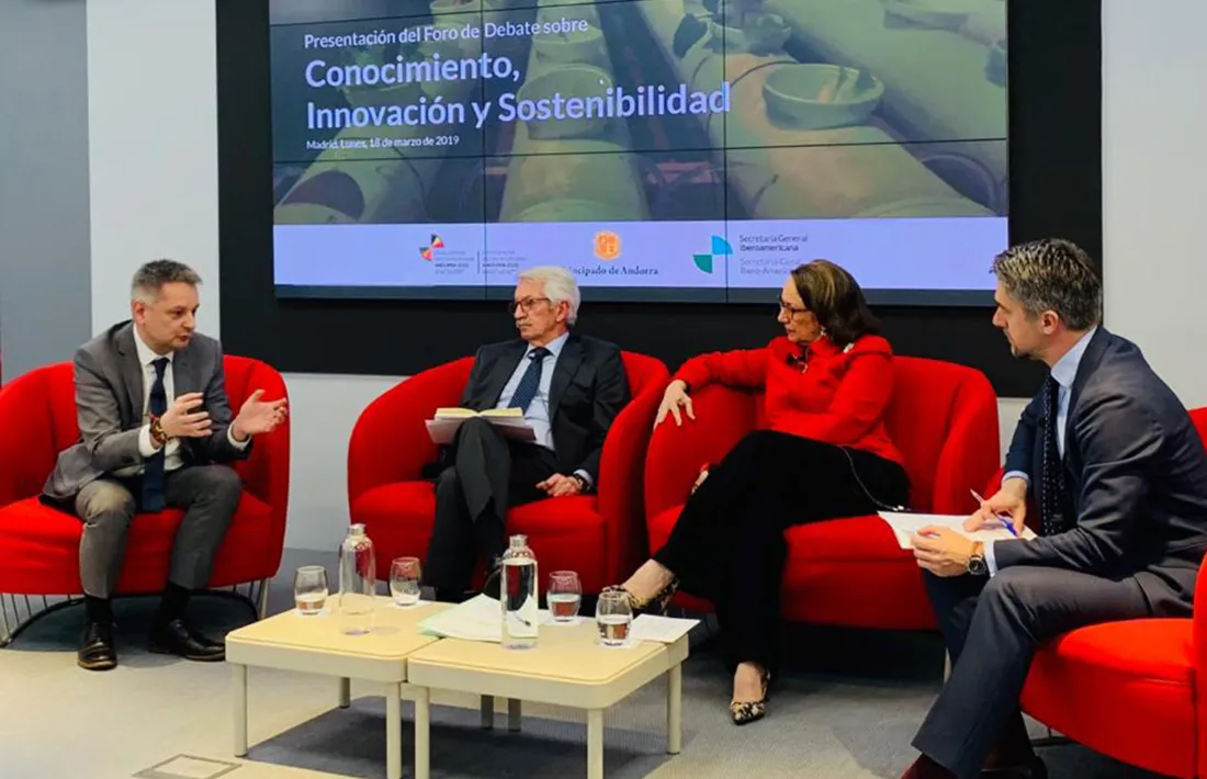 Saboya durant la participació al debat, ahir.