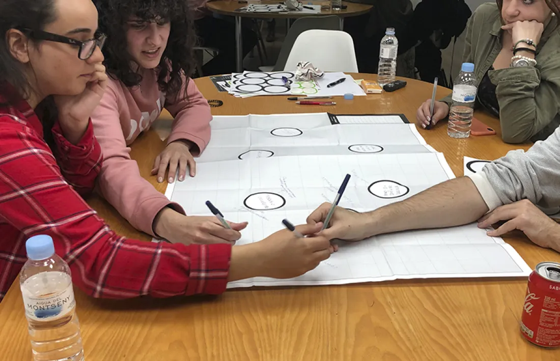 Tallers participatius dels joves que viuen i estudien a Barcelona.