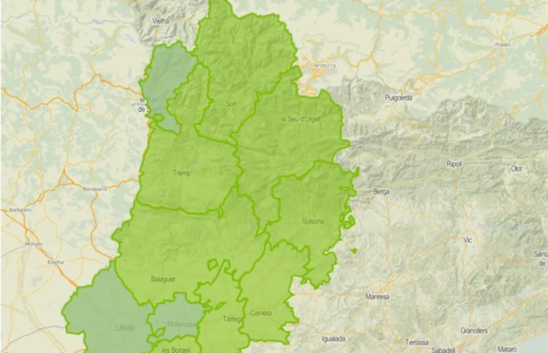 Aquest és el mapa de la felicitat elaborat per la Universitat de Lleida.
