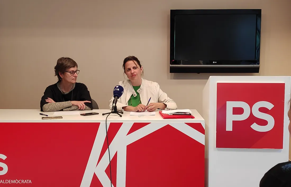 Susanna Vela i Rosa Gili van presentar ahir algunes de les propostes de política sanitària del Partit Socialdemòcrata.
