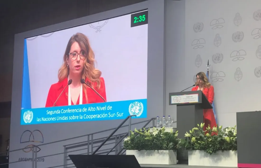 Un moment de la intervenció de Gemma Cano durant la conferència.