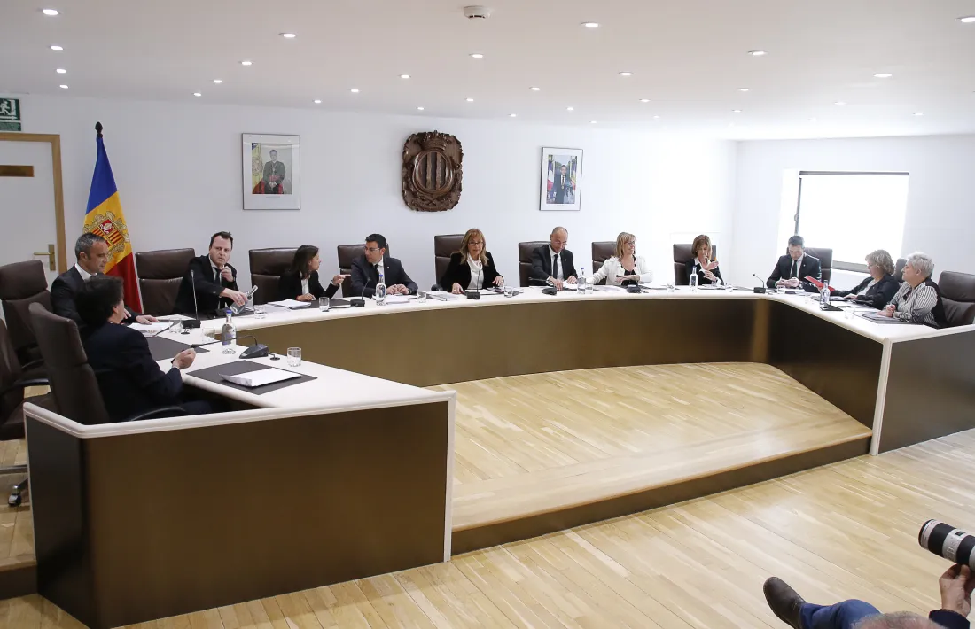 Un moment del consell de comú celebrat ahir.