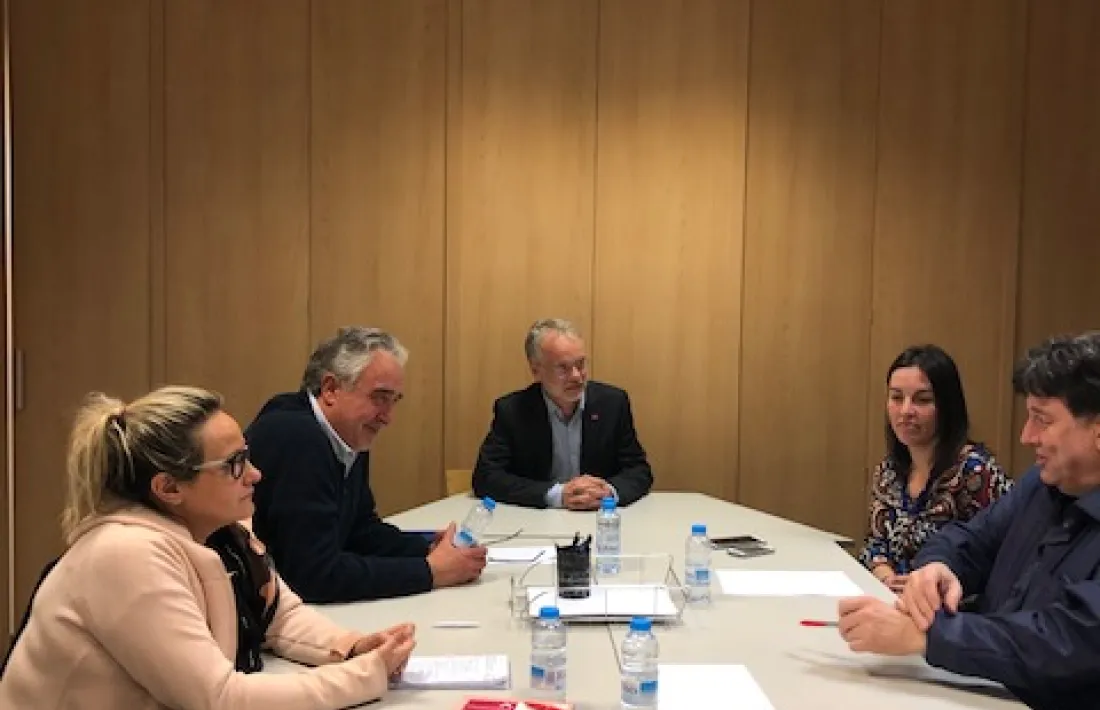 Reunió entre Progressistes-SDP i Assandca, ahir.