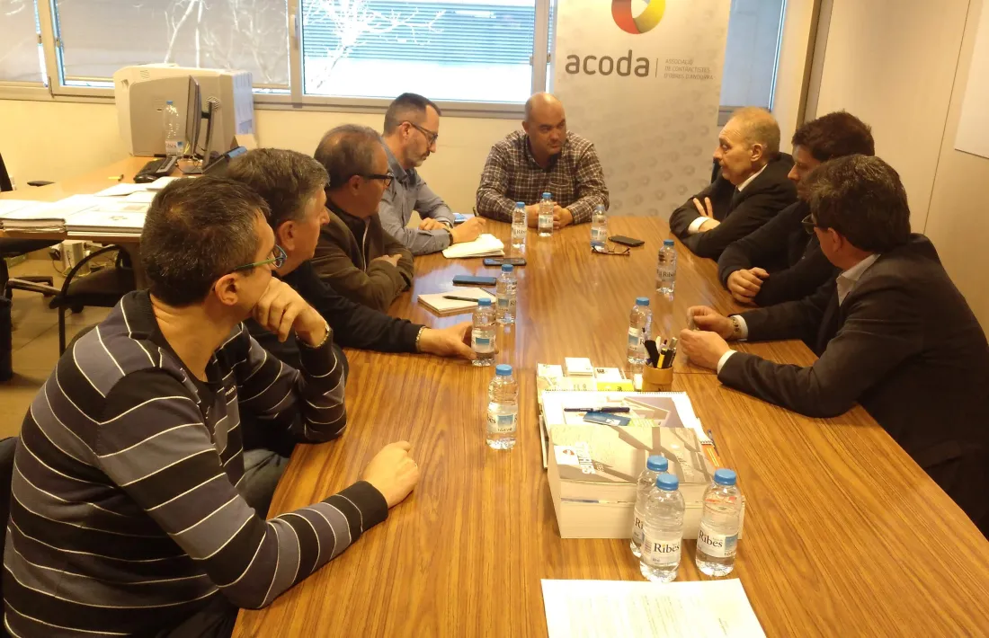 Moment de la trobada amb la presidenta del Col·legi d’Advocats.