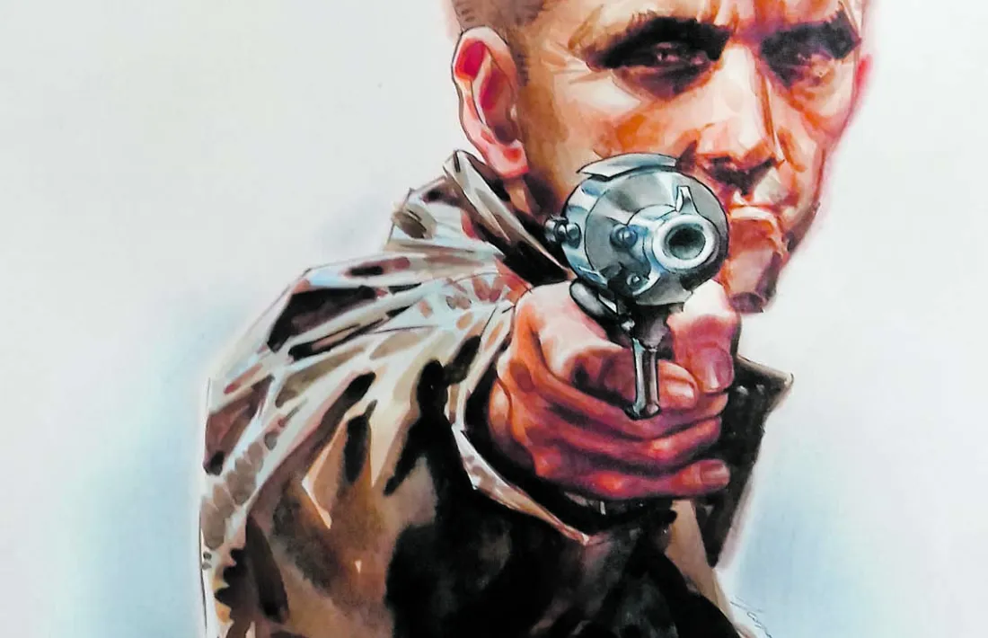 Original de la portada de la integral de 'Bogey' editada el 2016, i planxa d’una de les primeres historietes, publicada a la revista ‘Cimoc’.