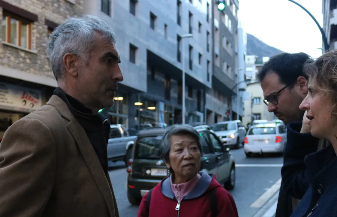 Marc Magallón i Rosa Gili van estar ahir a l’avinguda Fiter i Rossell.