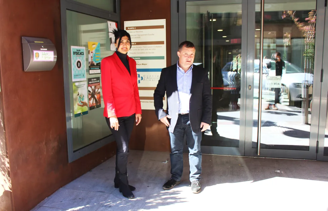 Els candidats de Terceravia+UL a Sant Julià, Carine Montaner i Josep Majoral.