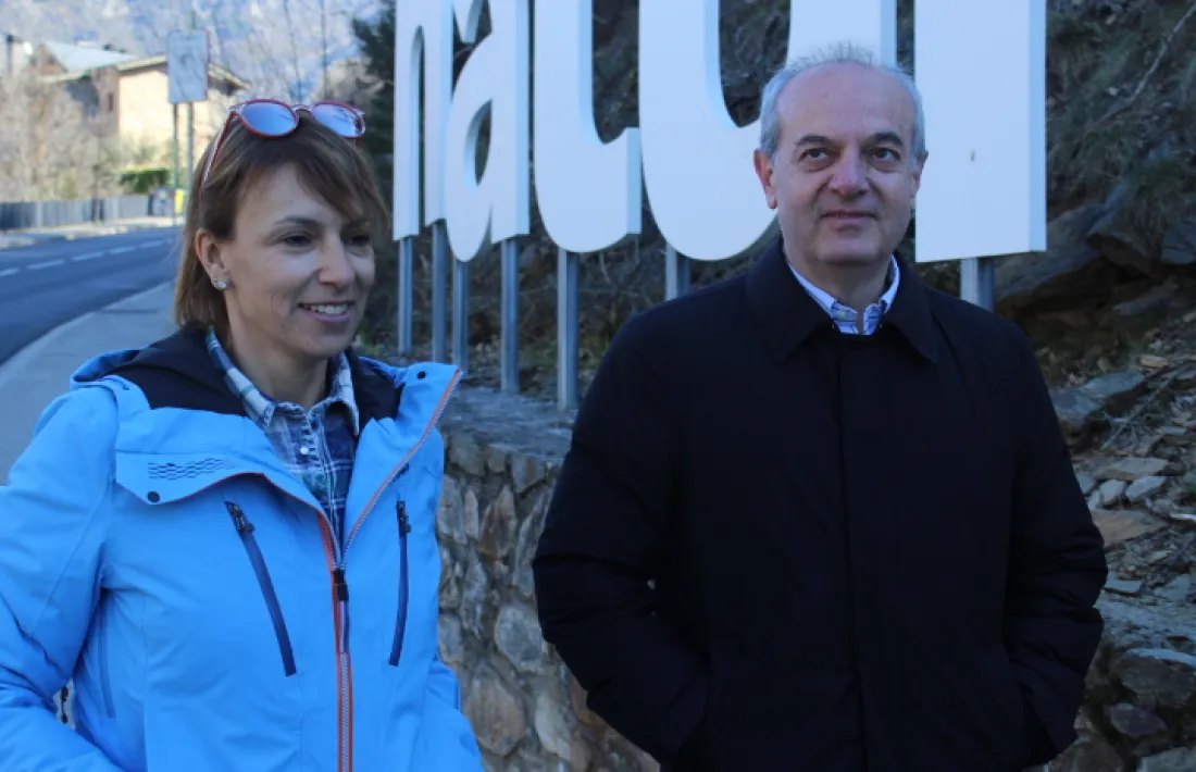 Vicky Grau i Carles Álvarez ahir a Juberri.