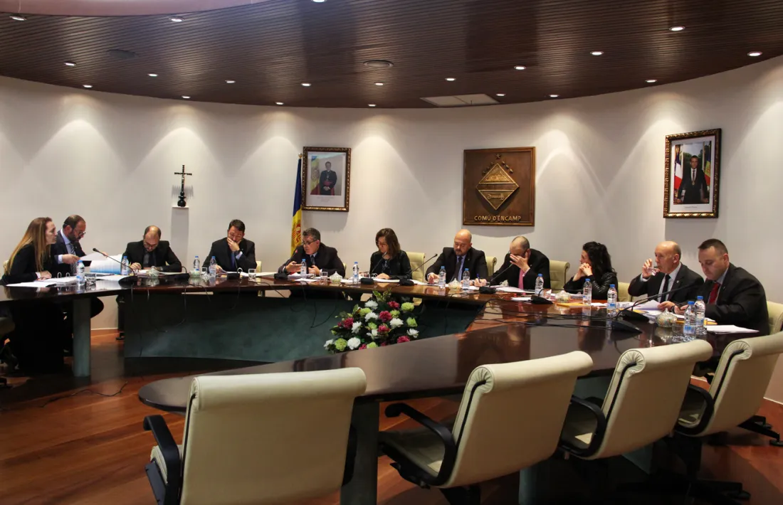 Un moment de la sessió de comú d’Encamp que va tenir lloc ahir a la tarda.