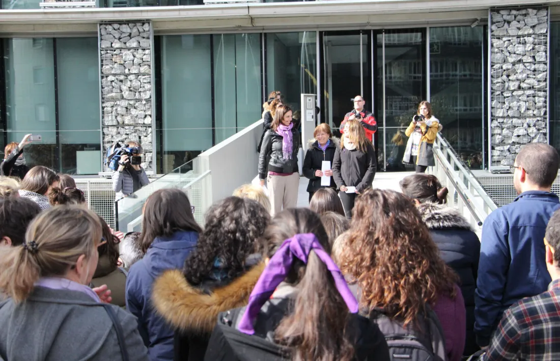 Lectura del manifest que va fer Andorra Feminista el dia de la dona.