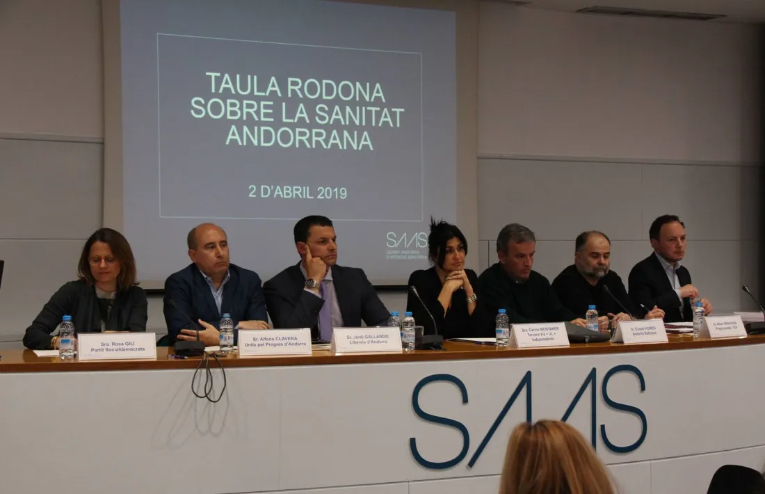 Un moment de la taula rodona organitzada pel Servei Andorrà d’Atenció Sanitària.