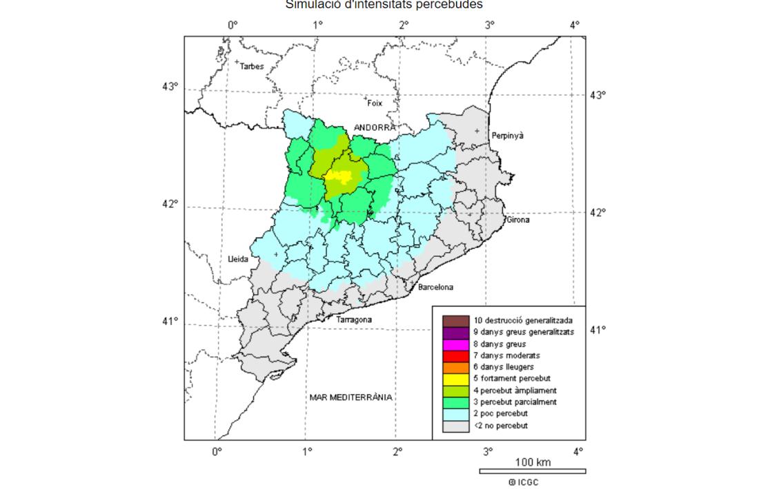 Un terratrèmol de grau 4,3 amb epicentre a l’Alt Urgell es deixa sentir a diversos punts de Catalunya