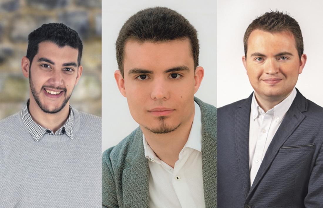 Pere Baró (PS), Jordi Ribes (DA) i Toni Puig (L’A).