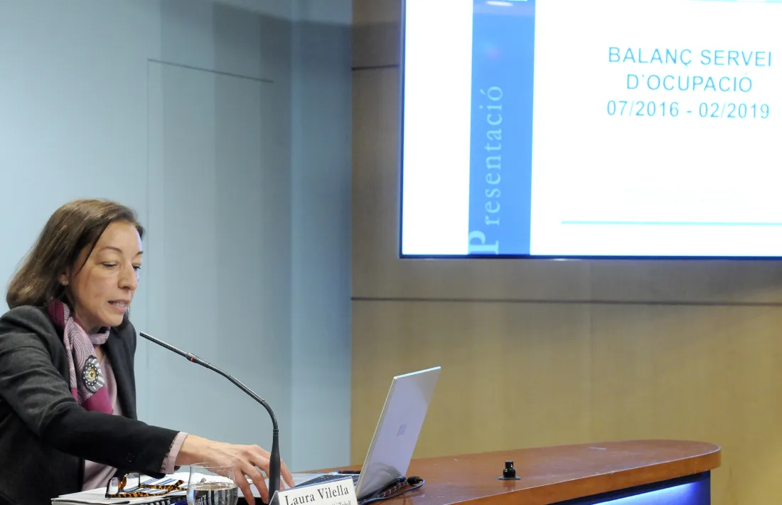 La cap d’àrea d’Ocupació i Treball, Laura Vilella, va fer balanç ahir de les línies estratègiques del SOA del període 2016-2019.