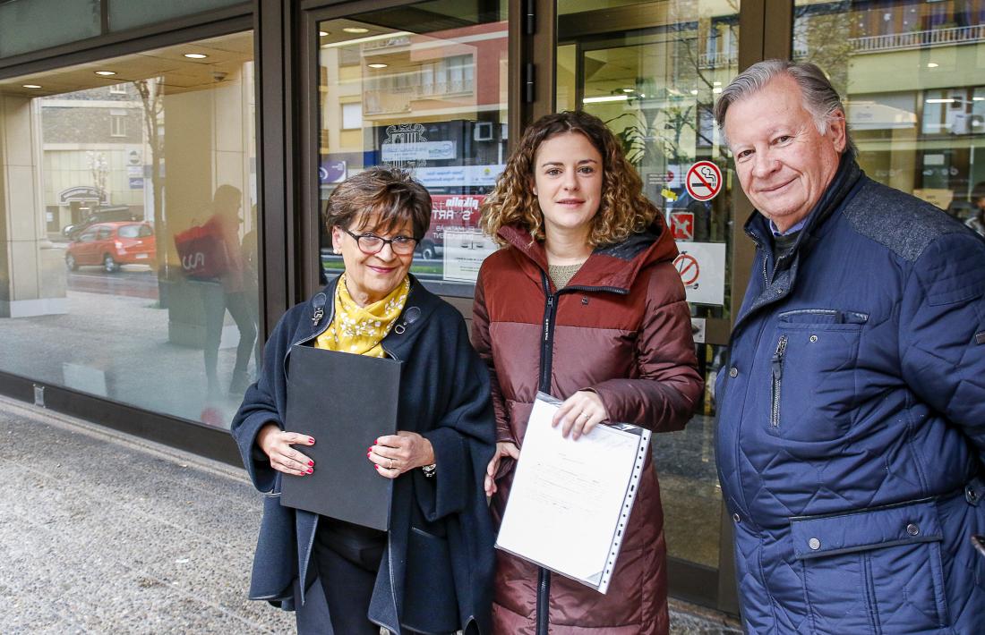 Paquita Mora, a l’esquerra, va presentar ahir a la Batllia el programa d’AS per a la Justícia.
