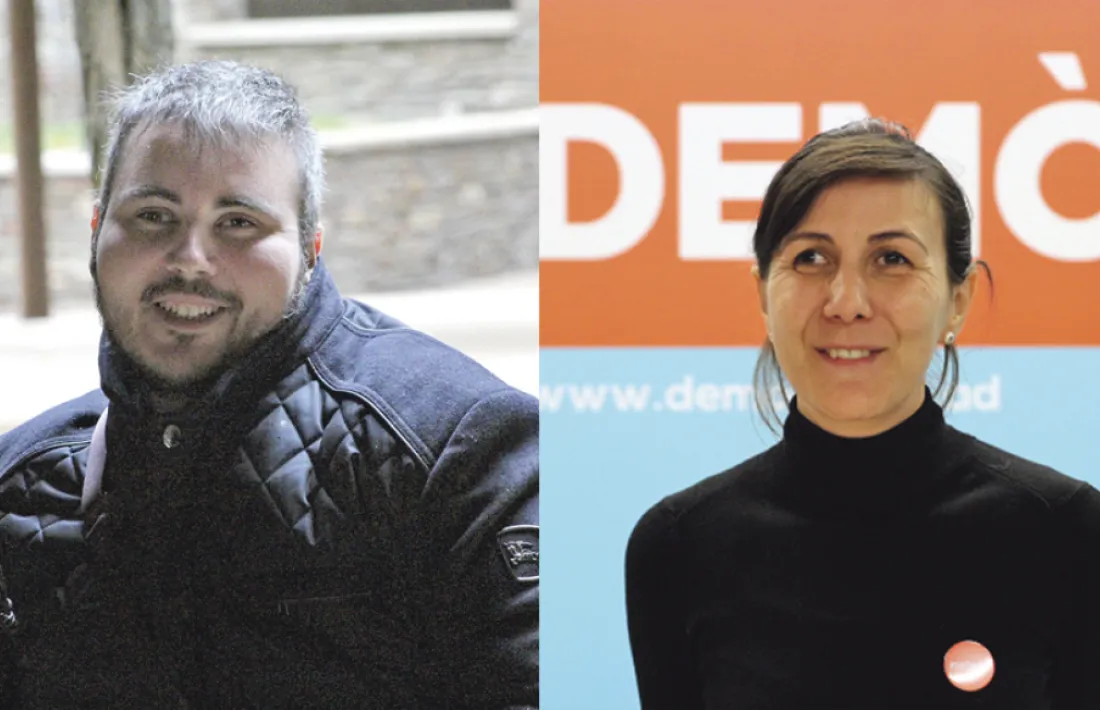 Marc Latorre, de Progressistes-SDP, i Noèlia Guillermo, de Demòcrates.