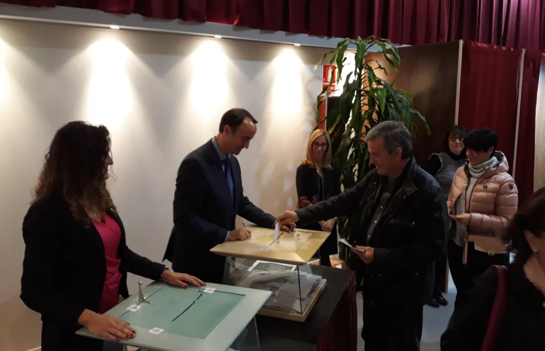 El cap de llista d’Andorra Sobirana, Eusebi Nomen, va votar a la Massana.