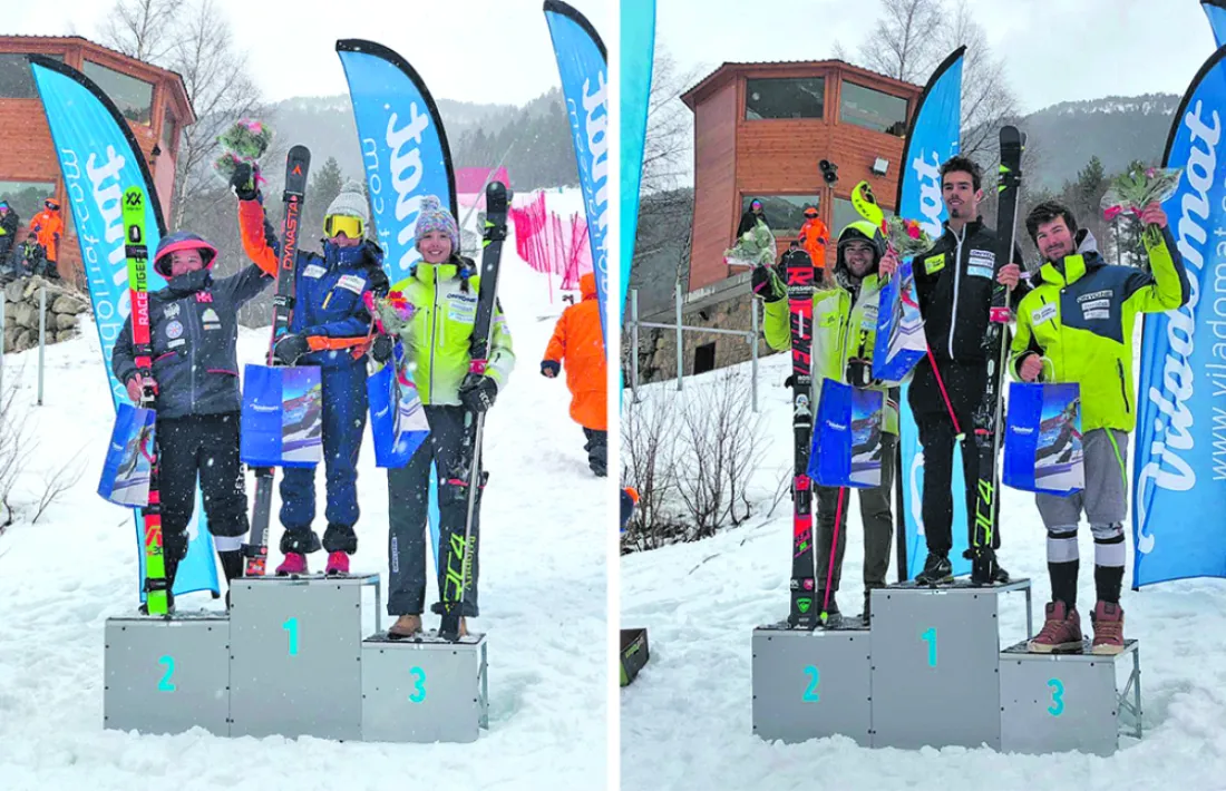 Àxel Esteve i Sissi, campions d’Andorra d’eslàlom