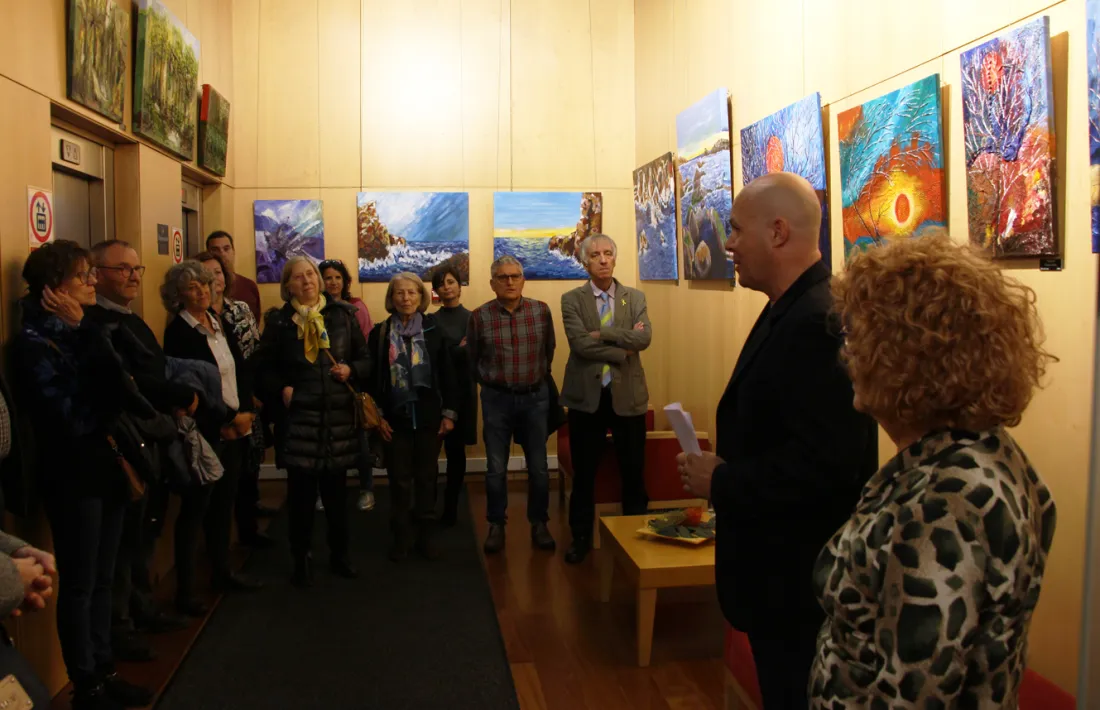 Inauguració de l'exposició 'Retrats de paisatges i natures' de l'artista Lluïsa Casas al Bingo Stars.