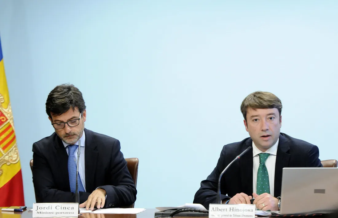 Cinca i Hinojosa en la compareixença d’ahir.