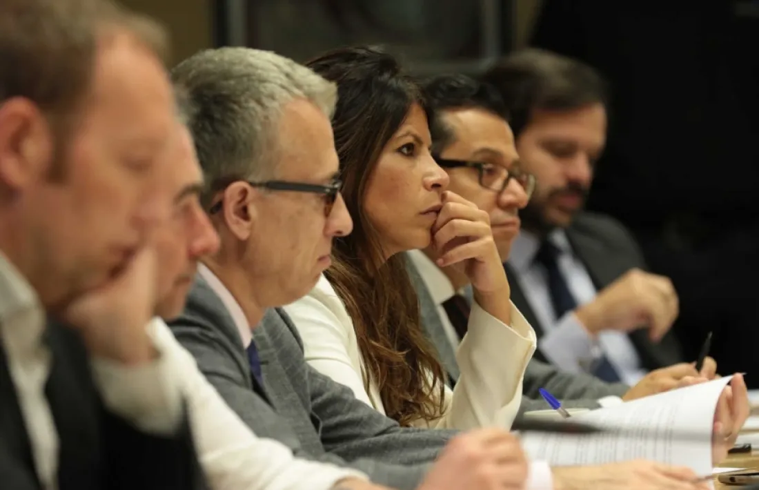 El cap d'àrea de Turisme, Sergi Nadal, en un moment de la trobada.