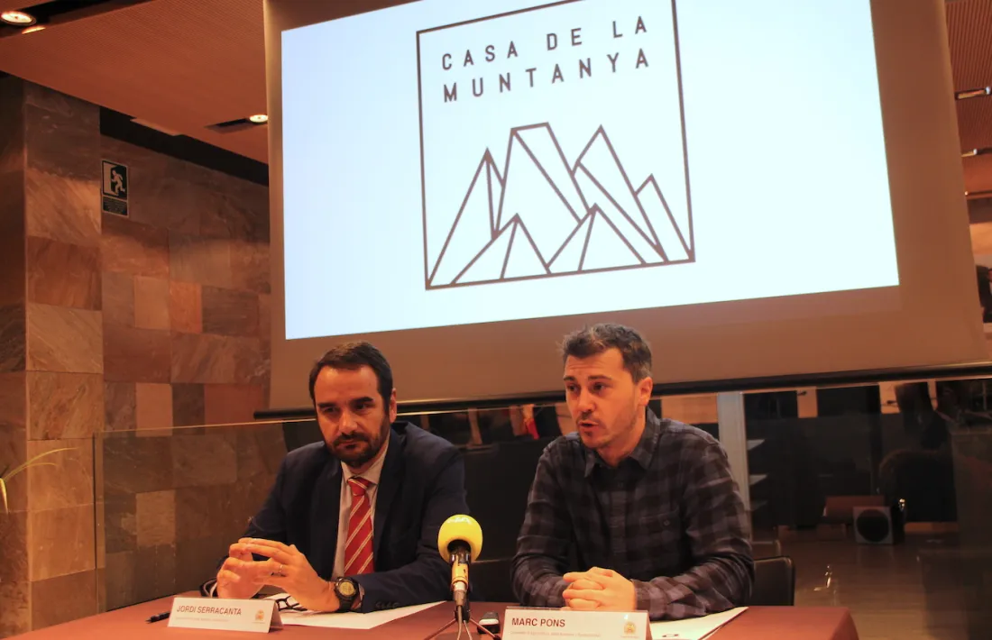 Els consellers Jordi Serracanta i Marc Pons en la presentació del projecte.