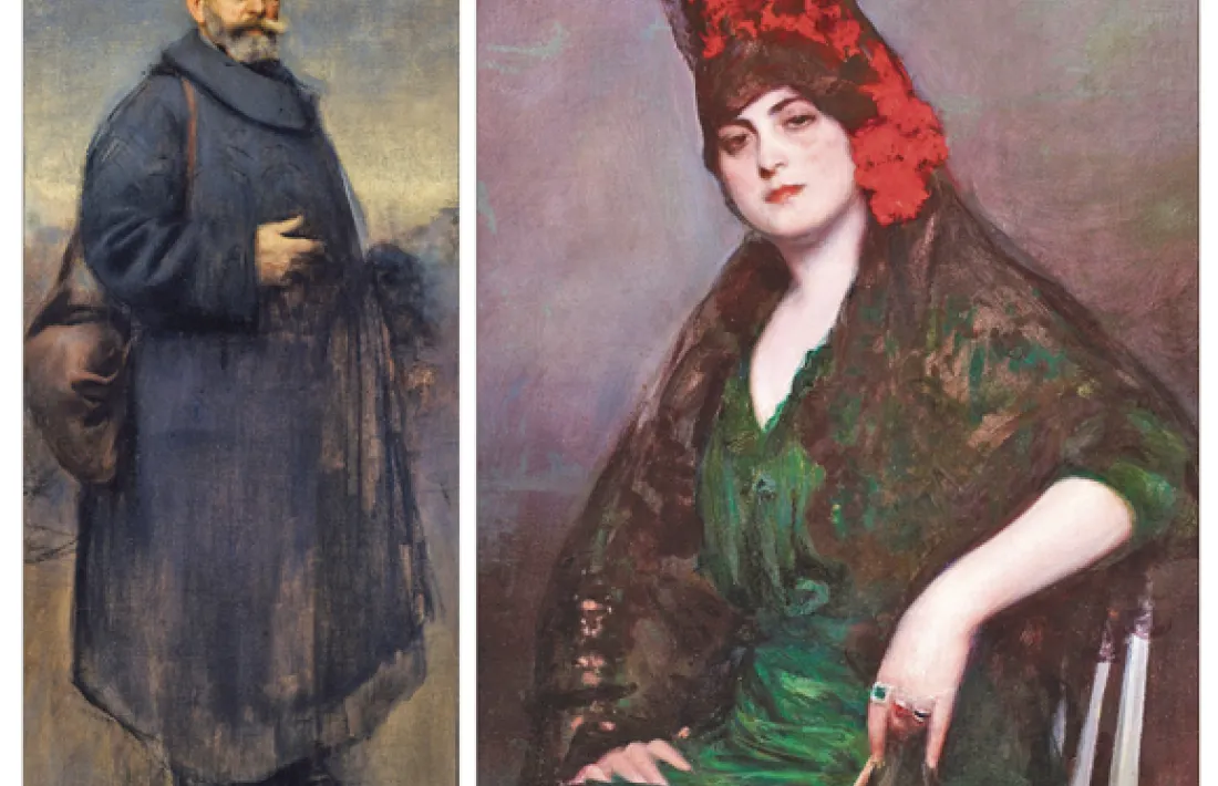 'Autoretrat', amb el pintor vestit amb la capa de 'pìlou', el soldat ras francès e la I Guerra Mundial (1918), i 'Rosarito', els dos Cases de Crèdit que s'exposen des d'avui a ArtalRoc.