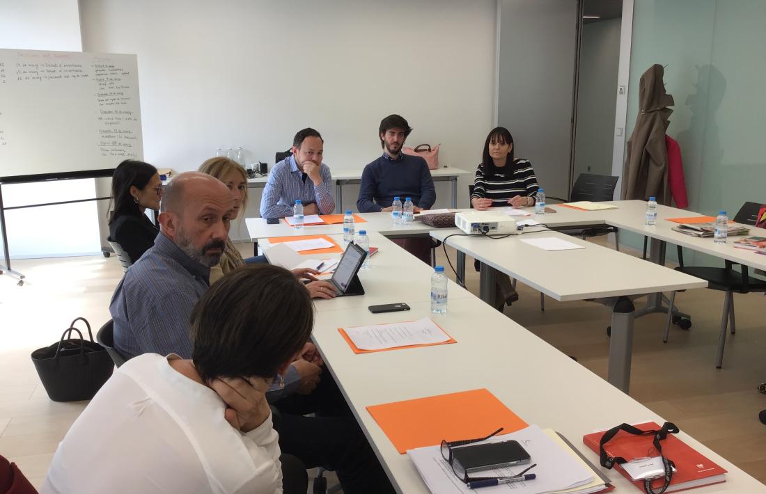 Un moment de la primera reunió del grup parlamentari demòcrata.