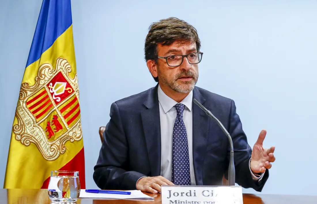 Jordi Cinca en la seva darrera compareixença com a portaveu de l’executiu.