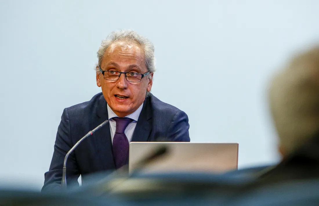 El ministre de Turisme en funcions, Francesc Camp, en la presentació de la campanya per al Pas de la Casa, ahir.