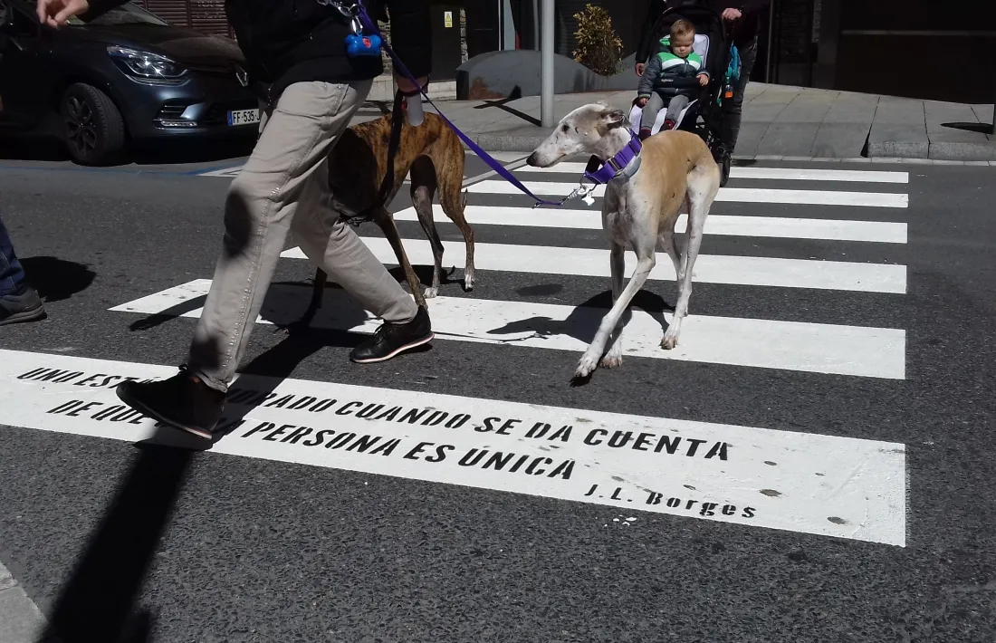 Borges, a Maria Pla amb Verge del Pilar.