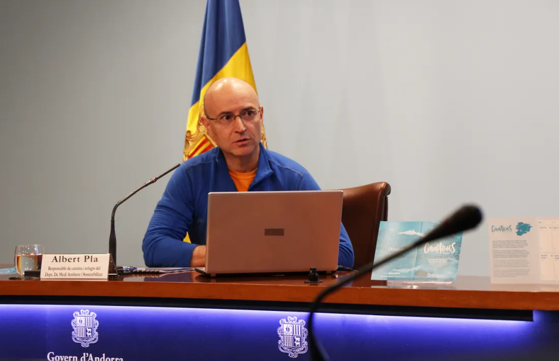 El responable de camins i refugis del departament de Medi Ambient i Sostenibilitat, Albert Pla.