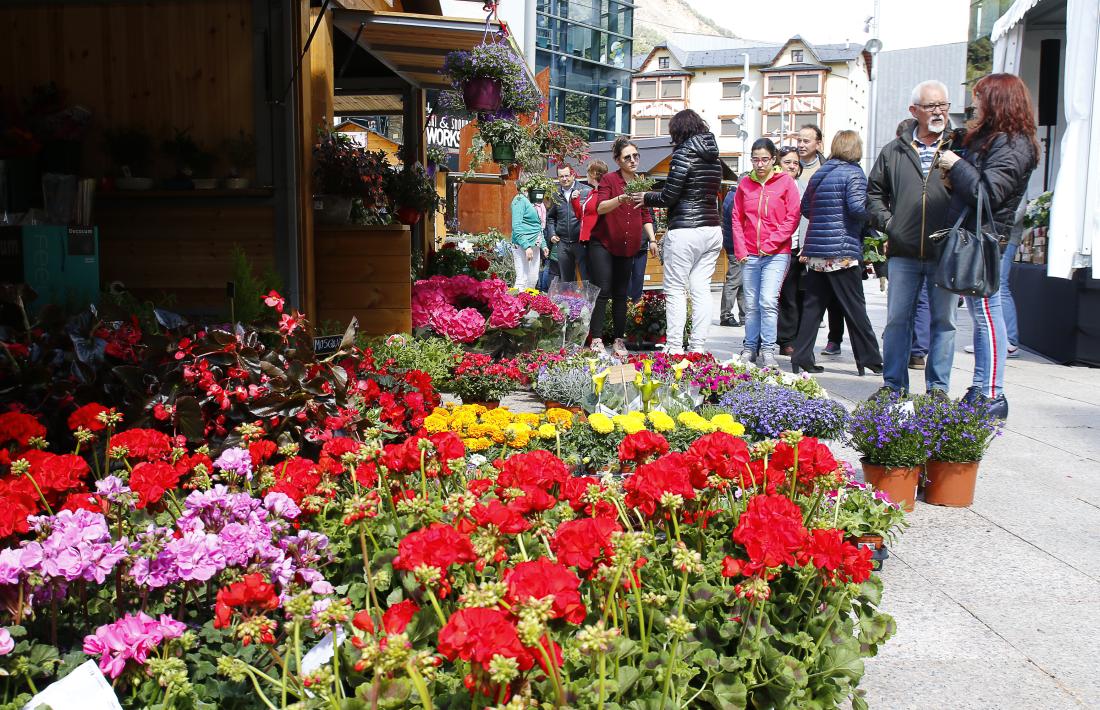 Plantes i flors van ocupar la plaça de Les Fontetes de divendres a diumenge.