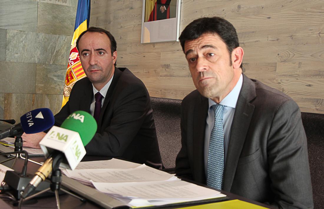 David Baró i Josep Àngel Mortés en un acte conjunt.
