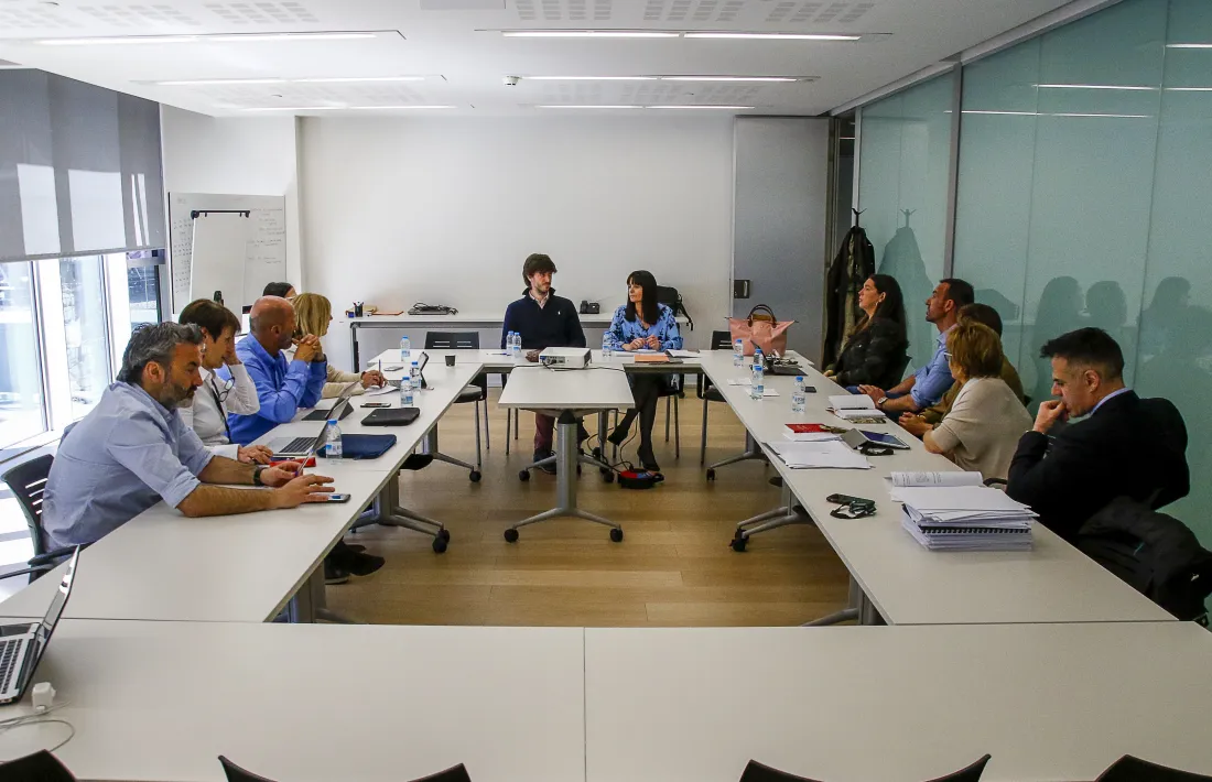 Un moment de la reunió d’ahir del grup parlamentari demòcrata.